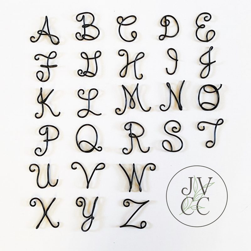 Monogram Wire Cake Topper