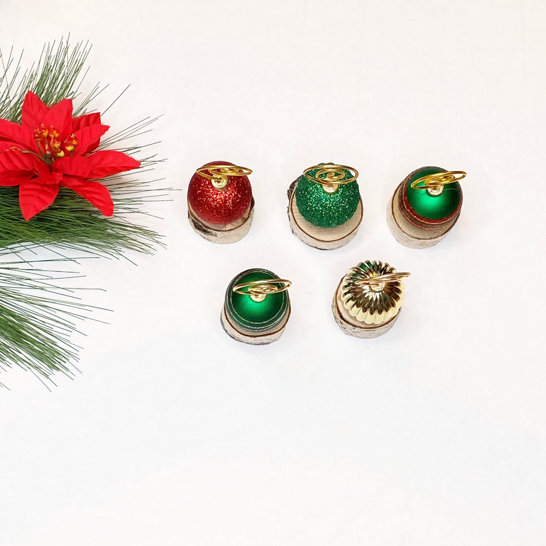 Holiday Ornament Card and Photo Display Stands-Set of 5