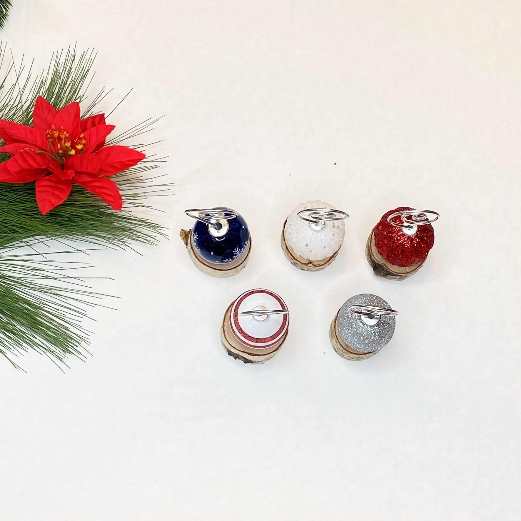 Holiday Ornament Card and Photo Display Stands-Set of 5