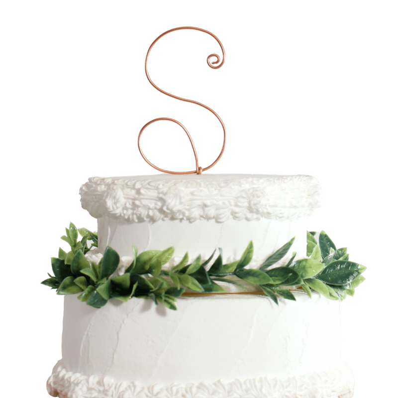 Monogram Wire Cake Topper - JV Country Creations