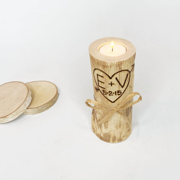 All Natural Wood Pillar Candle