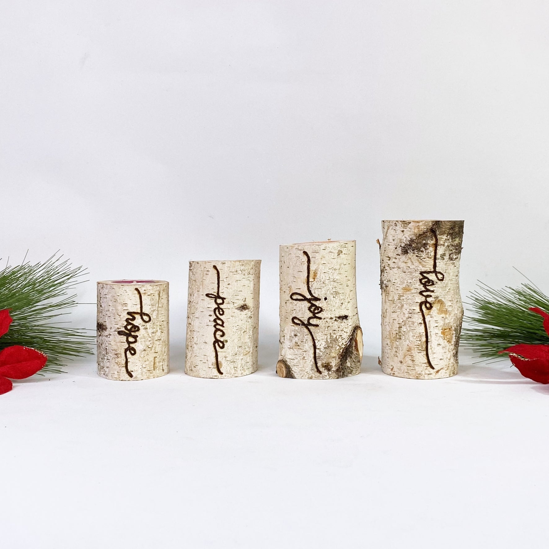 4 Candle Birch Farmhouse Advent Wreath