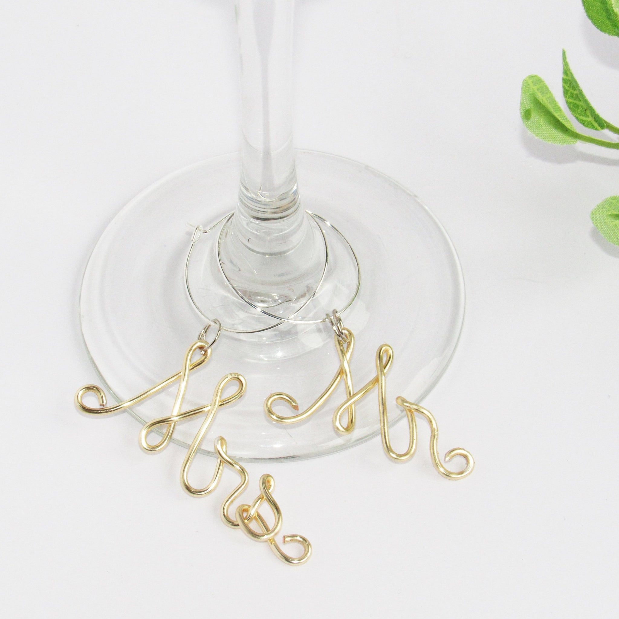 Mr and Mrs Wine Charms