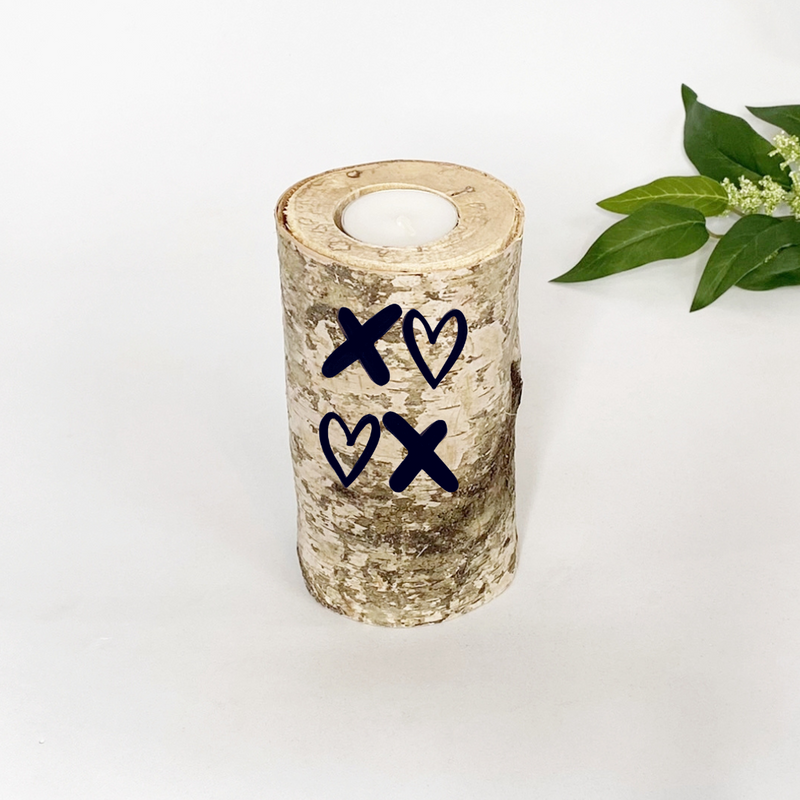 Handcrafted All Natural Birch Wood Candle - XOXO