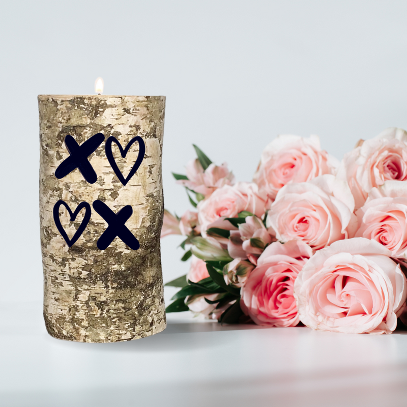 Handcrafted All Natural Birch Wood Candle - XOXO